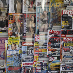 newspapers magazines rack