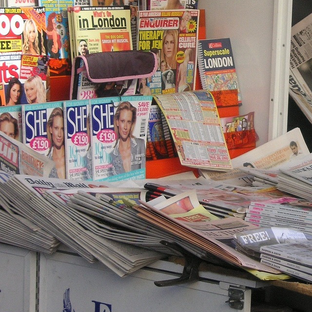newsstand newspapers magazines kiosk